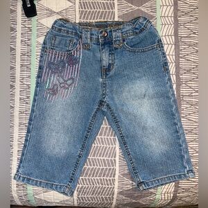 Y2K Girl’s (6) Sequined Butterfly Capri/Jeans